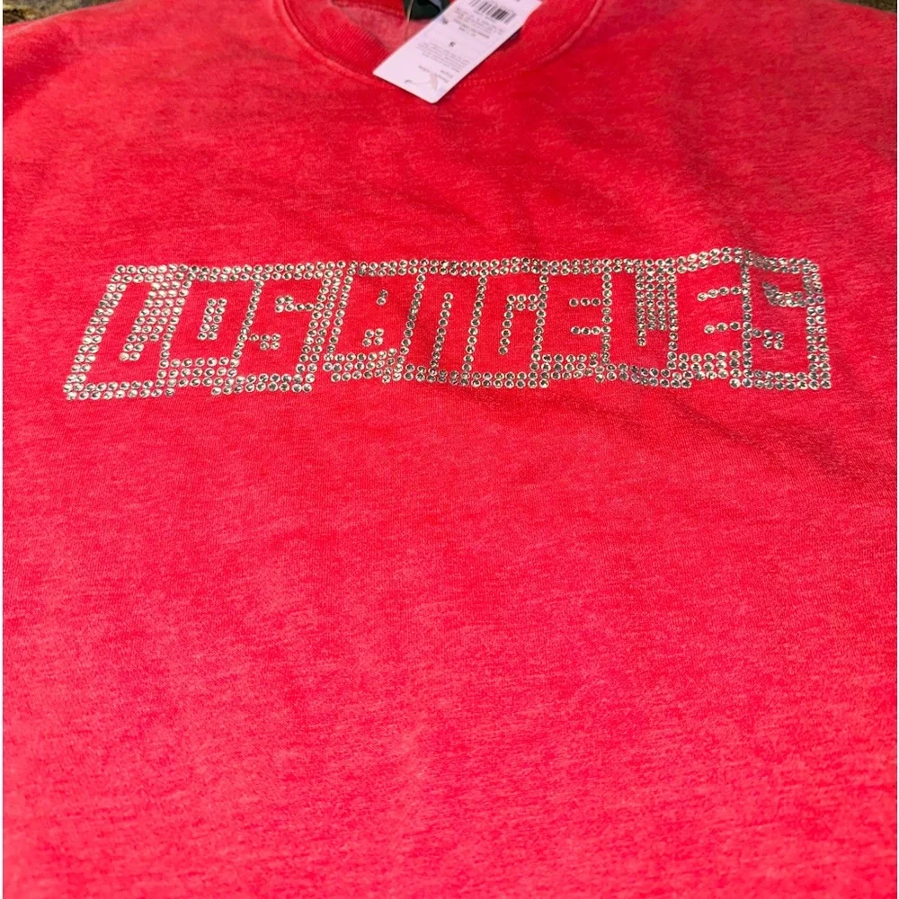 Wild Fable Women's Los Angeles Rhinestone‎ Sweatshirt- Size S - Picture 9 of 9